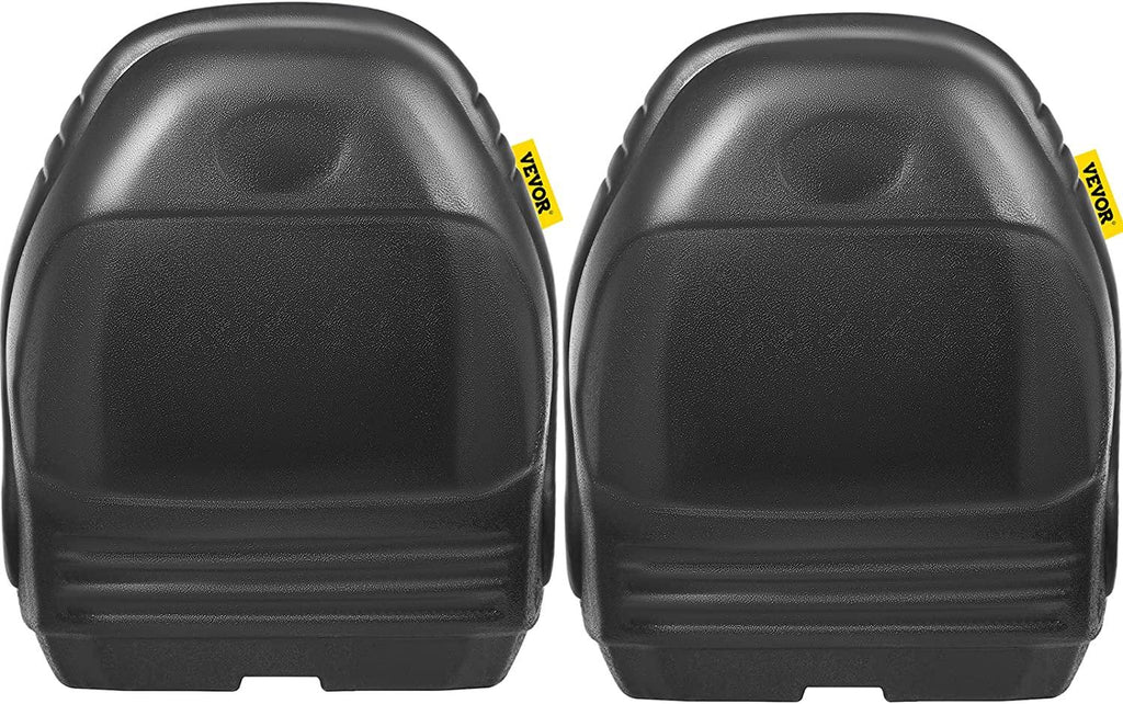 Universal Tractor Seat Replacement 2 Pcs Compact High Back Mower Seat, Black Vinyl Forklift Seat, Central Drain Hole Skid Steer Seat with Mounting Bolt Patterns of 8" x 11.5" & 11.25" x 11.5"