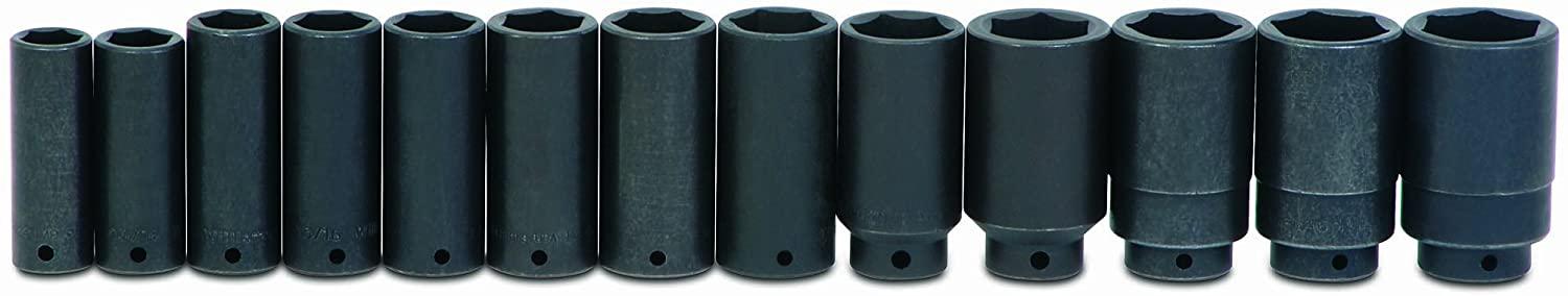 Williams WS-14-19RC 19-Piece 1/2-Inch Drive Deep 6 Point Impact Socket Set