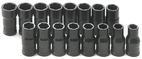 SK 756 16 Piece 1/4-Inch Drive Turbo Standard and Metric Socket Set