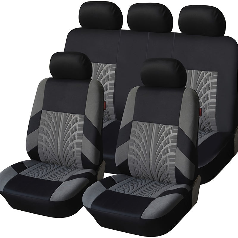 5 Seats Car Seat Covers, Breathable Polyester Split Automotive Front Rear Seat Cushion Covers, Vehicle Seat Protectors Universal For Cars, Trucks, SUV
