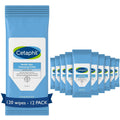 Cetaphil Face And Body Wipes, Gentle Skin Cleansing Cloths, , For Dry, Sensitive Skin, Flip Top Closure, Great For The Gym,Travel, In The Car, Hypoallergenic, Fragrance Free, 10 Count (Pack Of 12)