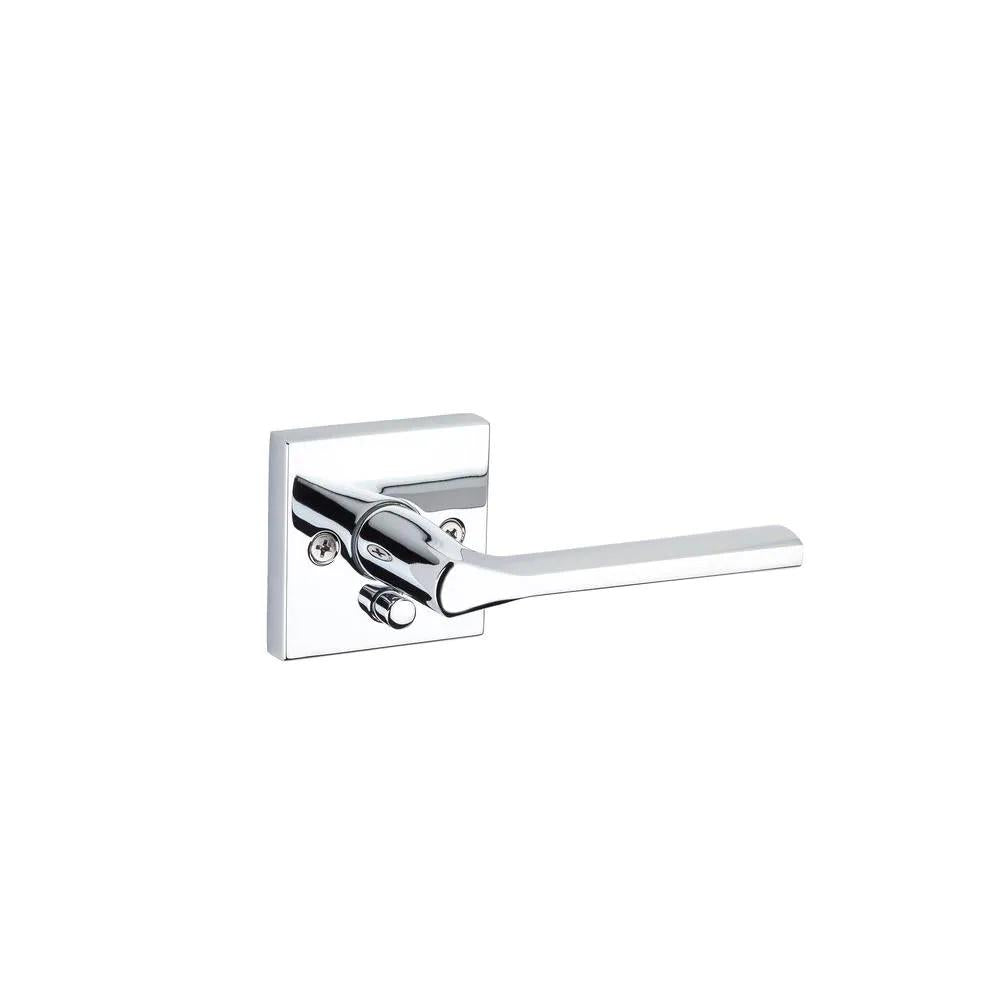 Lisbon Polished Chrome Square Privacy Bed/Bath Door Lever