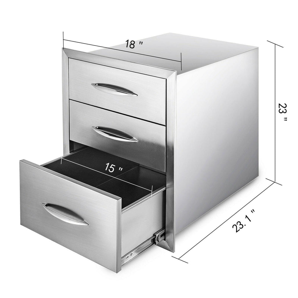 Outdoor Kitchen Drawer Door Access BBQ Drawer For Grill Flush Enclosed Drawer