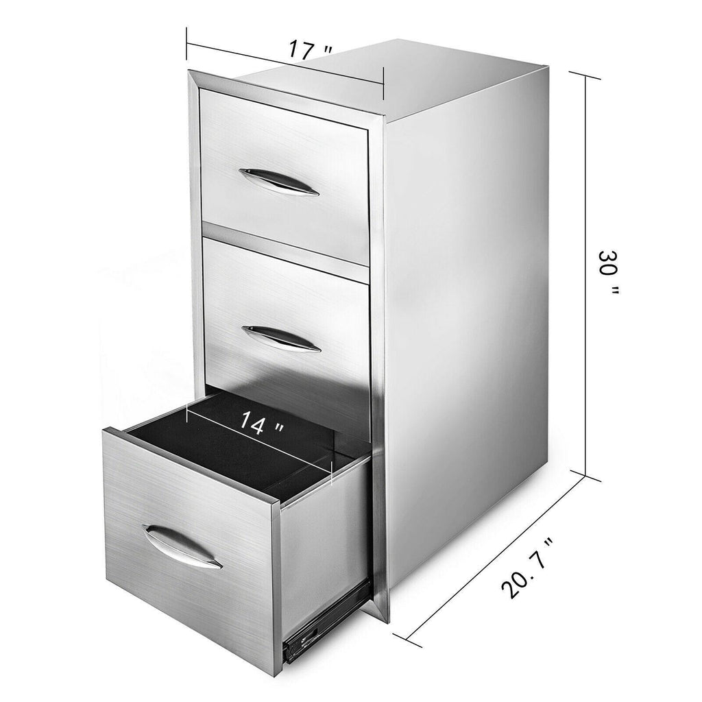 Outdoor Kitchen Drawer Door Access BBQ Drawer For Grill Flush Enclosed Drawer
