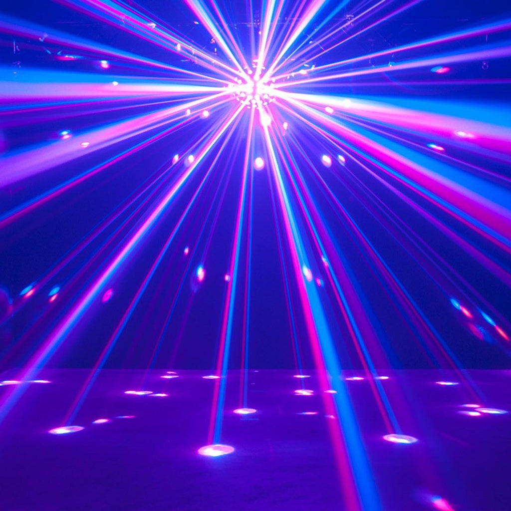 American DJ Starburst HEX LED Sphere Light and Hurricane 700 Fog Machine