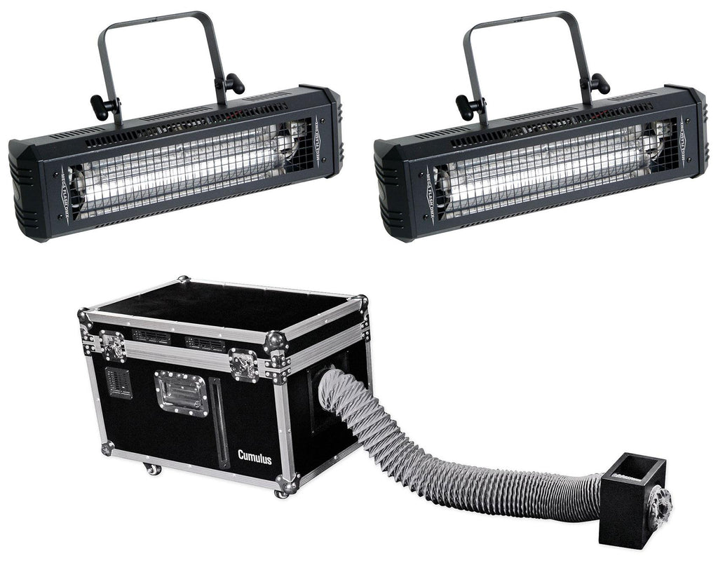 Chauvet DJ CUMULUS Fog Machine Fogger w/ Case+(2) Strobe Lights w/ Sound Sensors