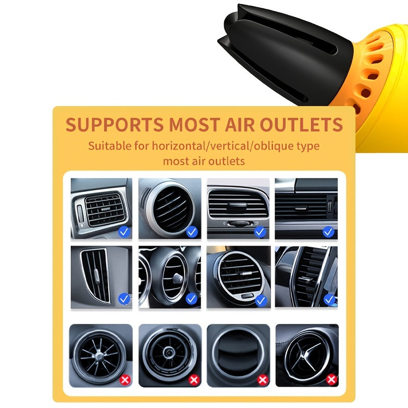 Cute Pilot Duck Car Air Freshener, Car Diffuser Rotating Propeller Cartoon Car Air Vent Fan Creative Car Perfume Decoration For Cars Air Vent