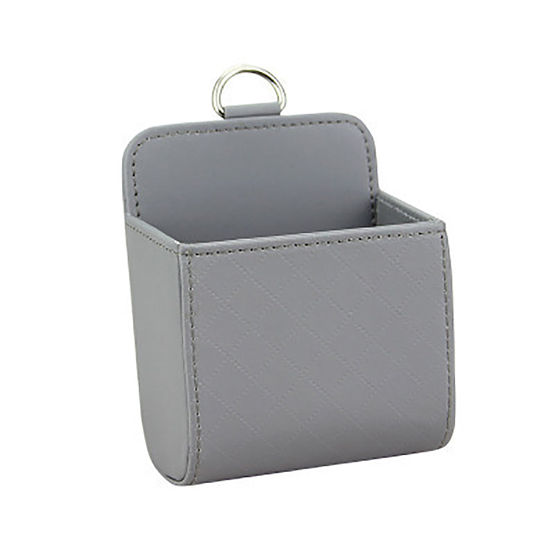 Car Air Vent Hanging StoraBox Mobile Phone Bag PU Leather Car Mobile Phone Holder Car Interior Accessories