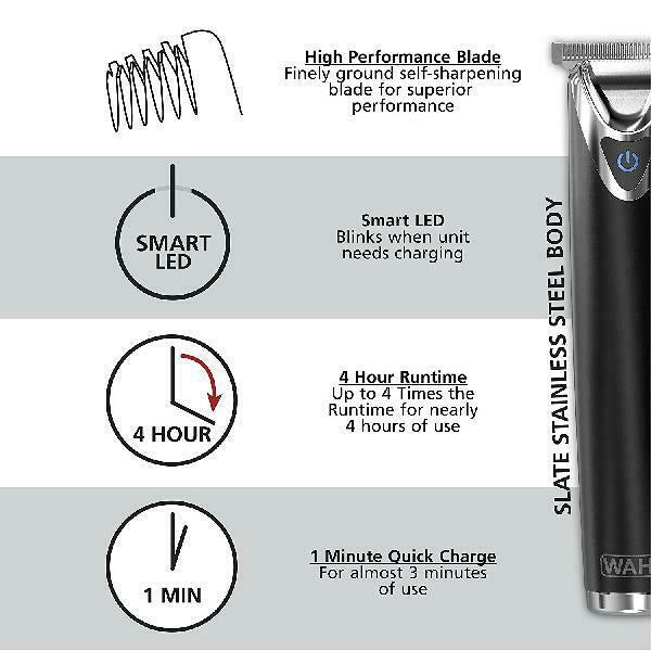 Wahl 9864 Lithium Ion Slate  Steel Trimmer
