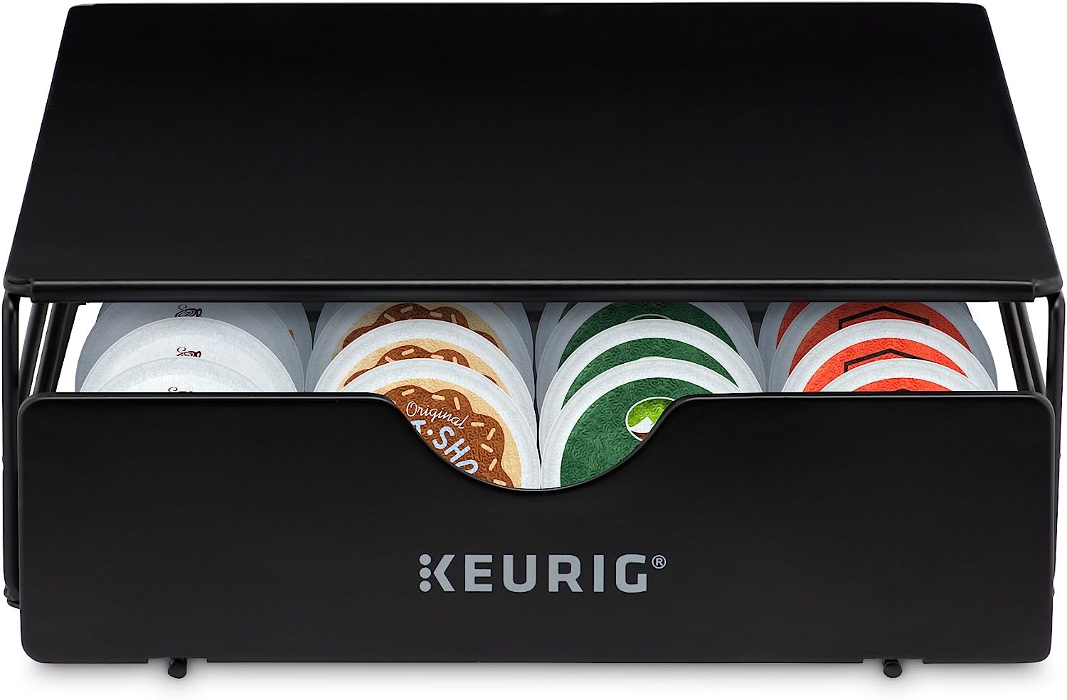 Keurig K-Mini Single Serve Coffee Maker, Black &amp; Slim Non-Rolling Storage Drawer, Coffee Pod Storage, Holds up to 24 K-Cup Pods, Black, Storage Drawer - 24ct, 9.2 x 3.3 x 12.2 inches
