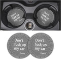 8sanlione 2 Pack Car Cup Holder Coasters, 2.75 Inch Non-Slip PVC Insert Cup Coaster, Anti-Scratch Auto Cup Mats for Women Men, Vehicle Interior Accessories Universal for Car, SUV, Truck (D Gray/2PCS)