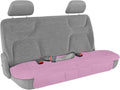 Motor Trend Seat Cover for Cars Trucks SUV, Faux Leather Rear Bench Pink Padded Car Seat Cover with Storage Pockets, Premium Interior Car Seat Cover