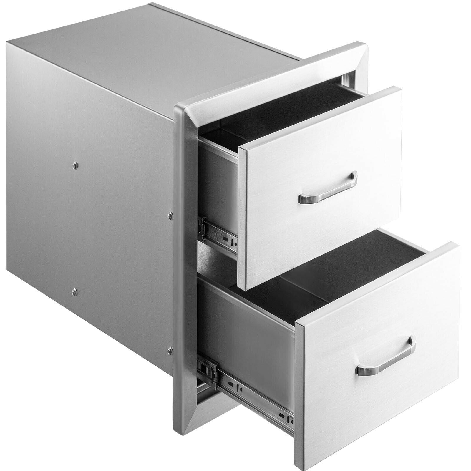 Steel Outdoor Kitchen Drawers Outdoor 14 x 21 x 21 in for BBQ