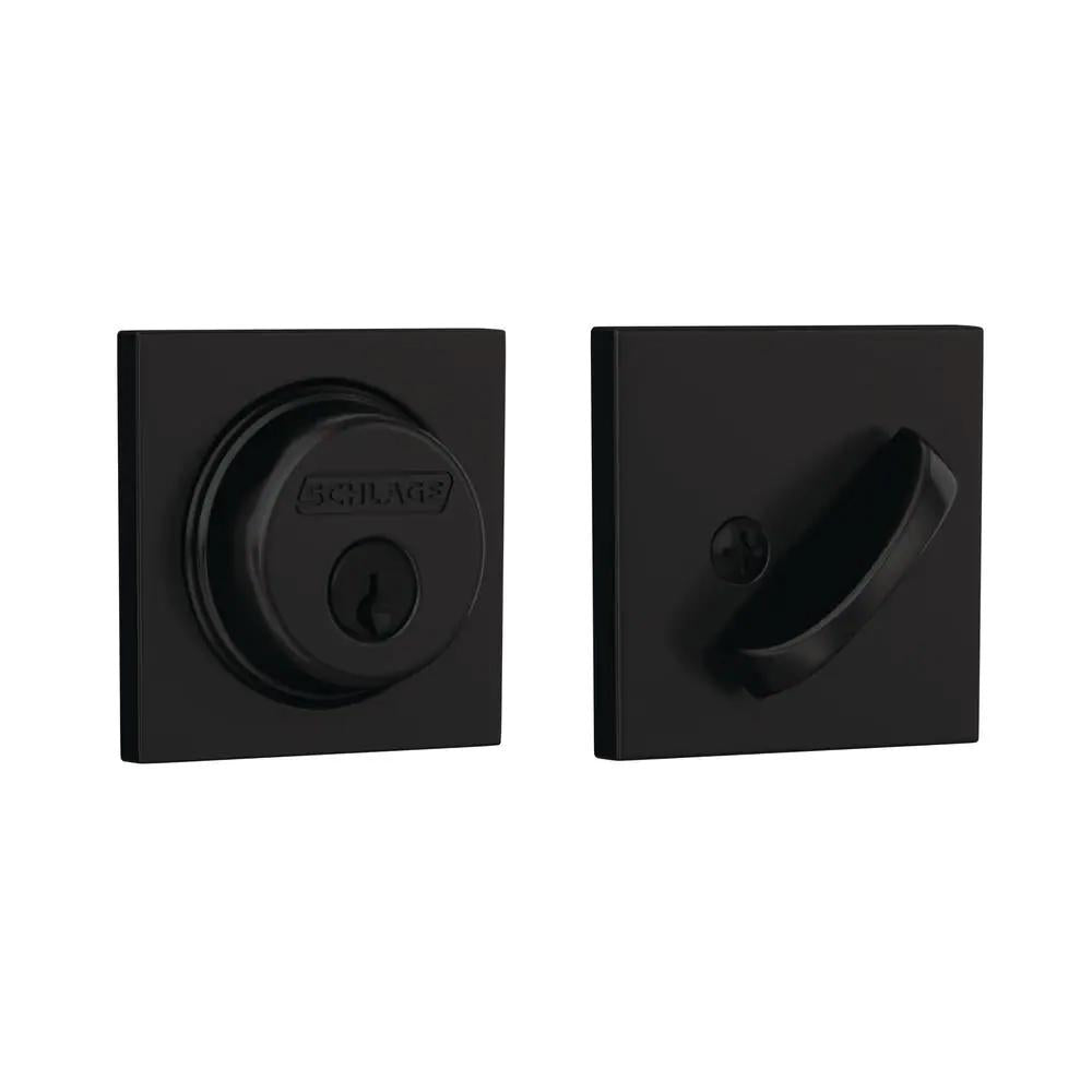Collins Matte Black Single Cylinder Deadbolt