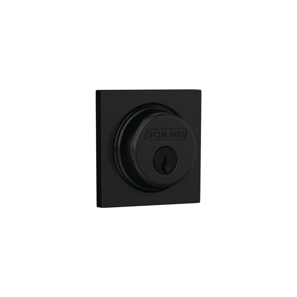 Collins Matte Black Single Cylinder Deadbolt