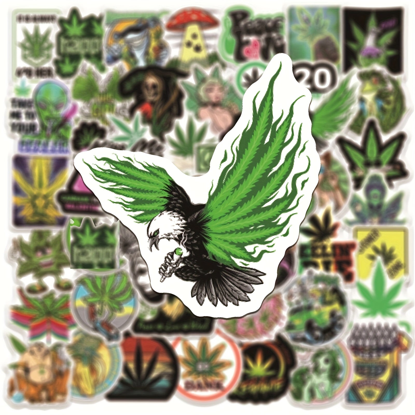 100pcs Leaves Stickers For Water Bottles, Vinyl Waterproof Stickers For Laptop, Skateboard, Computer,  Bike Stickers For Teens Kids Girls Adults