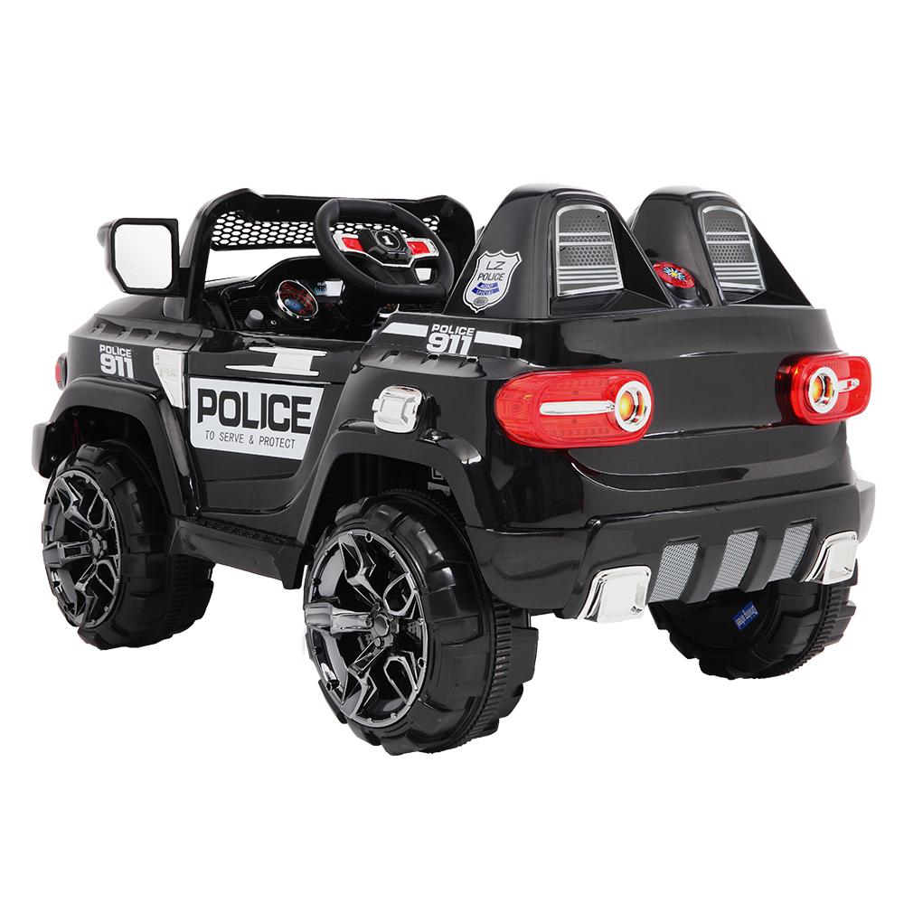 12V Power Wheels, 3 Speeds Ride On Car Truck for Child 3-7, Double Drive Electric Cars with Remote Control, LED Lights, Kids Vehicle for Christmas Gifts to Ride on Pavement Grass Mud, Black, Q8002