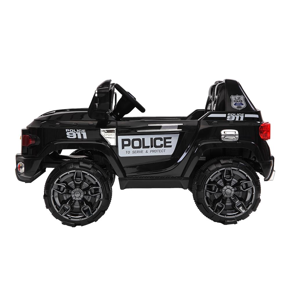 12V Power Wheels, 3 Speeds Ride On Car Truck for Child 3-7, Double Drive Electric Cars with Remote Control, LED Lights, Kids Vehicle for Christmas Gifts to Ride on Pavement Grass Mud, Black, Q8002