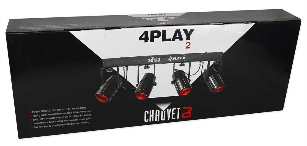Chauvet DJ 4PLAY 2 RGBW DMX Light Bar Beam Effect System +Bag and Fog Machine 4PLAY2