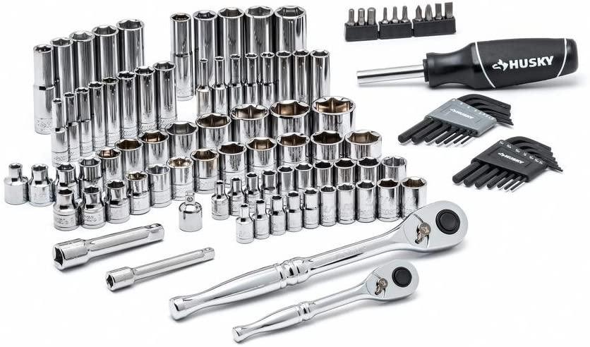 Husky 100-Piece 1/4 in. and 3/8 in. Drive Mechanics Tools Set