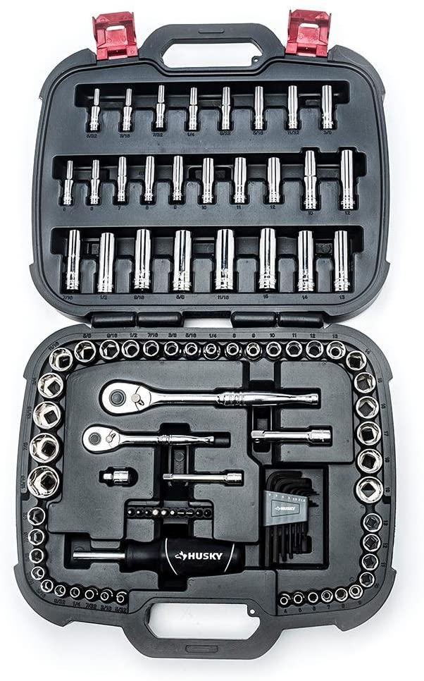 Husky 100-Piece 1/4 in. and 3/8 in. Drive Mechanics Tools Set