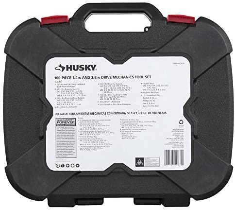 Husky 100-Piece 1/4 in. and 3/8 in. Drive Mechanics Tools Set