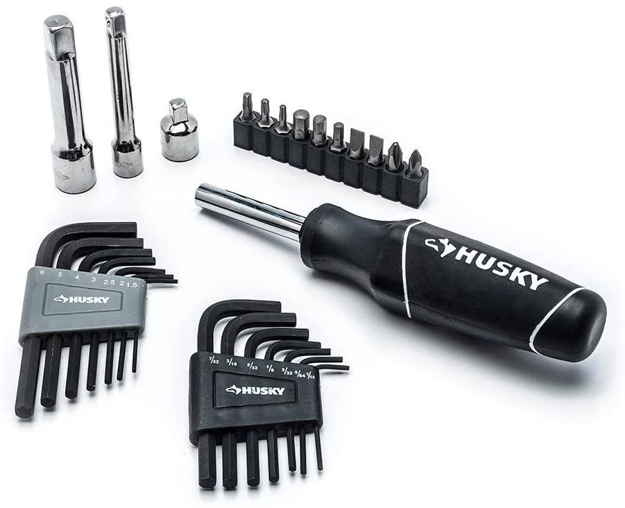 Husky 100-Piece 1/4 in. and 3/8 in. Drive Mechanics Tools Set