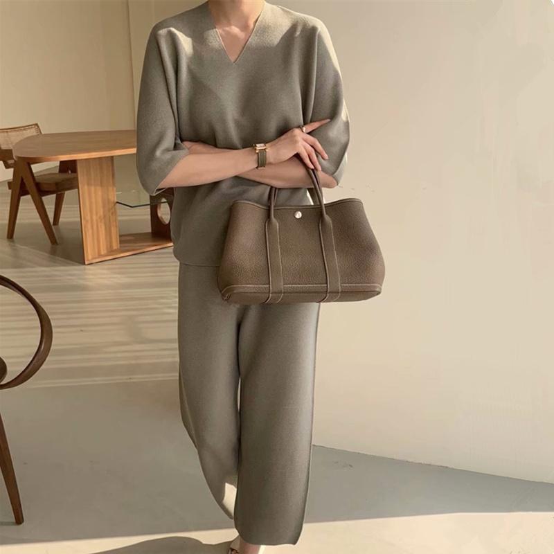 Women's Simple Wool Knit Suit