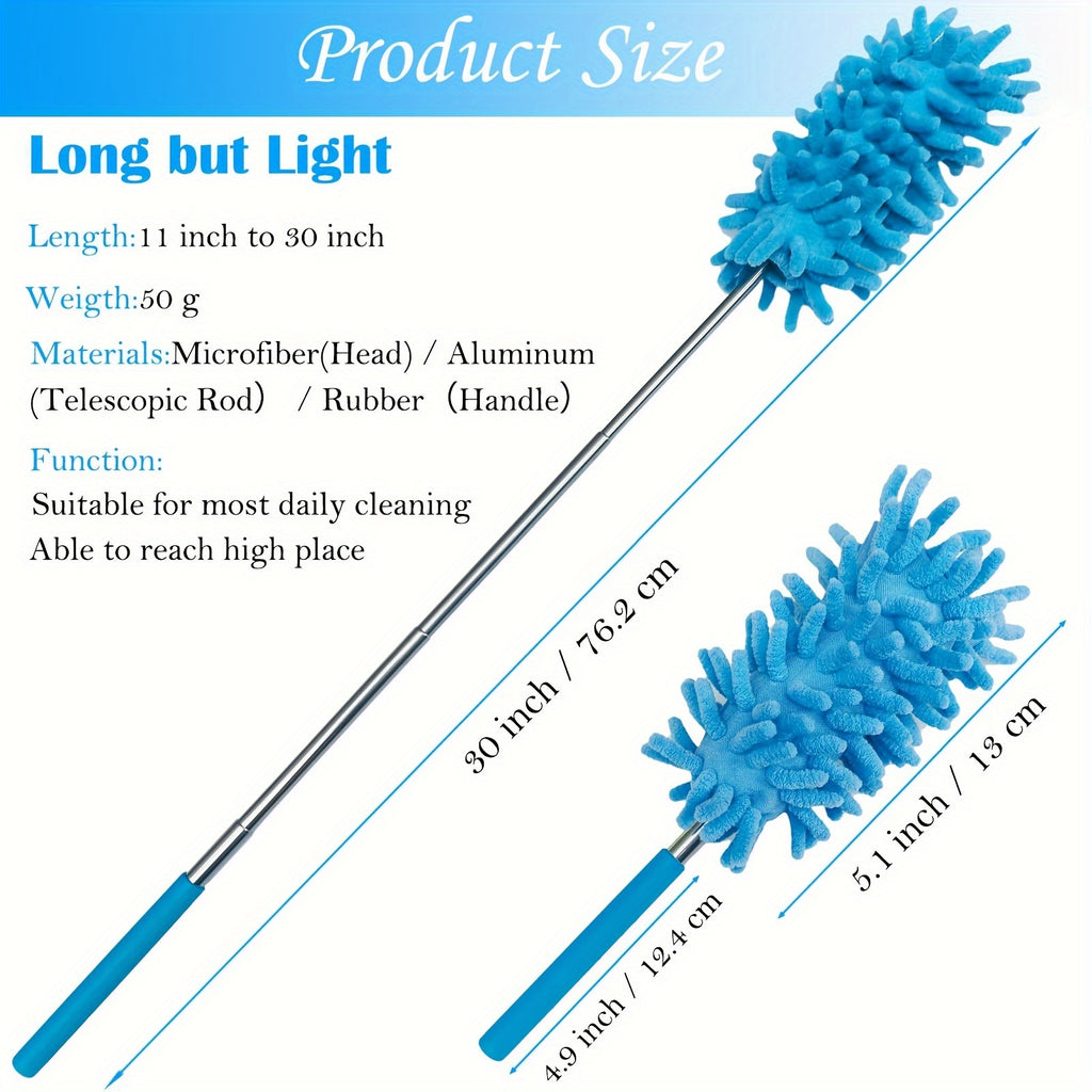 1Pc Microfiber Duster Brush, Extendable Hand Dust Cleaner Anti Dusting Brush Home Duster Air-condition Car Furniture Cleaning Brush Cleaning Tool