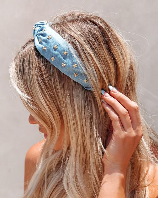 Flagstaff Chambray Star Headband