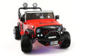 CarZ4KidS 12 Volt Explorer Truck Battery Powered Led Wheels 2 Seater Children Ride On Toy Car For Kids Leather Seat MP3 Music Player with FM Radio Bluetooth R/C Parental Remote | RED