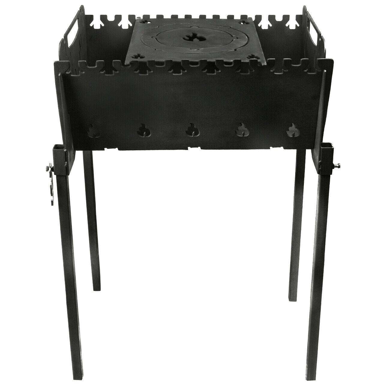Mangal Kazan Stove Мангал Barbeque BBQ Kabab Shashlyk Grill 8 Skewer Brazier New