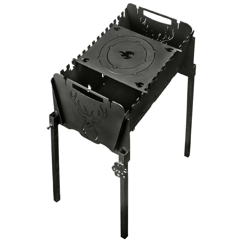 Mangal Kazan Stove Мангал Barbeque BBQ Kabab Shashlyk Grill 8 Skewer Brazier New