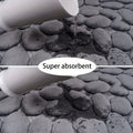 1pc Soft And Comfortable Memory Foam Bath Rug With Cobblestone Embossment - Rapid Water Absorbent And Washable - Non-Slip Bathroom Accessories
