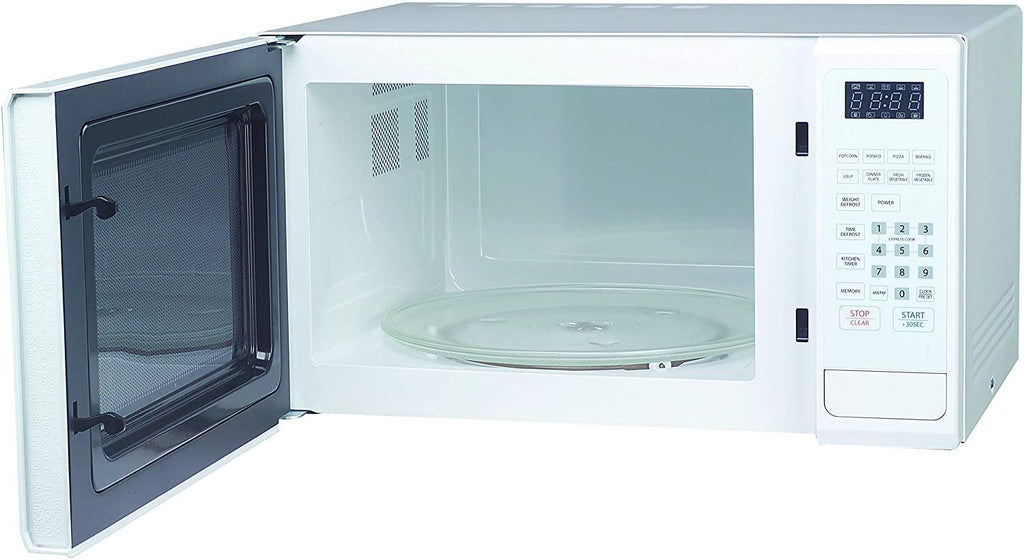 Magic Chef Cu. Ft Countertop Oven with Push-Button Door in White MCM1110W 1.1 cu.ft. 1000W Microwave