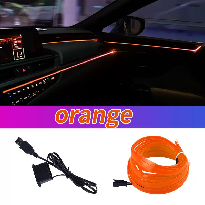 196.85inchCar Environment El Wire LED USB Flexible Neon Interior Lights Assembly RGB Light For Automotive Decoration Lighting Accessories