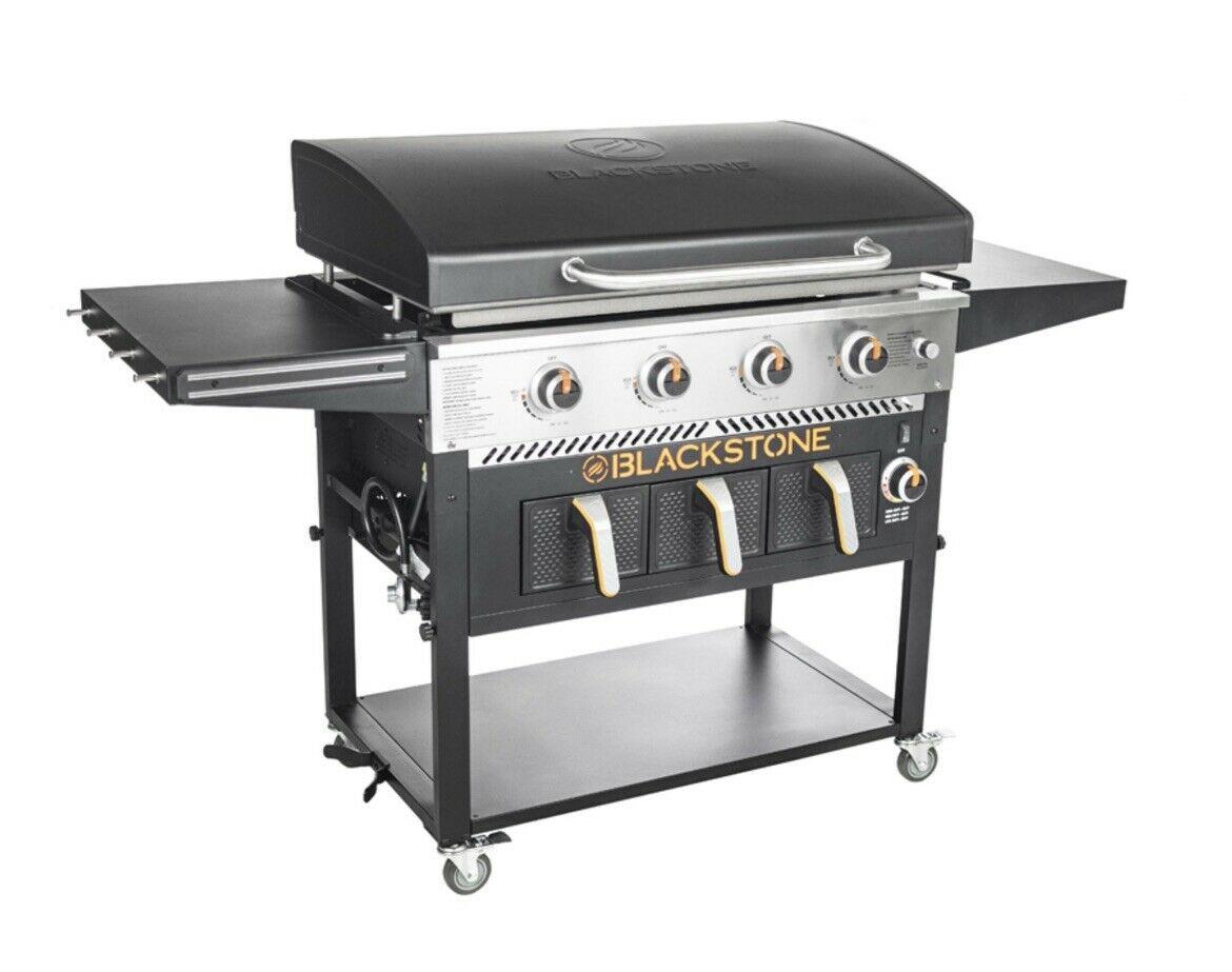 4 Burner 36 inch Griddle with Air Fryer and Hood - Brand In Box!
