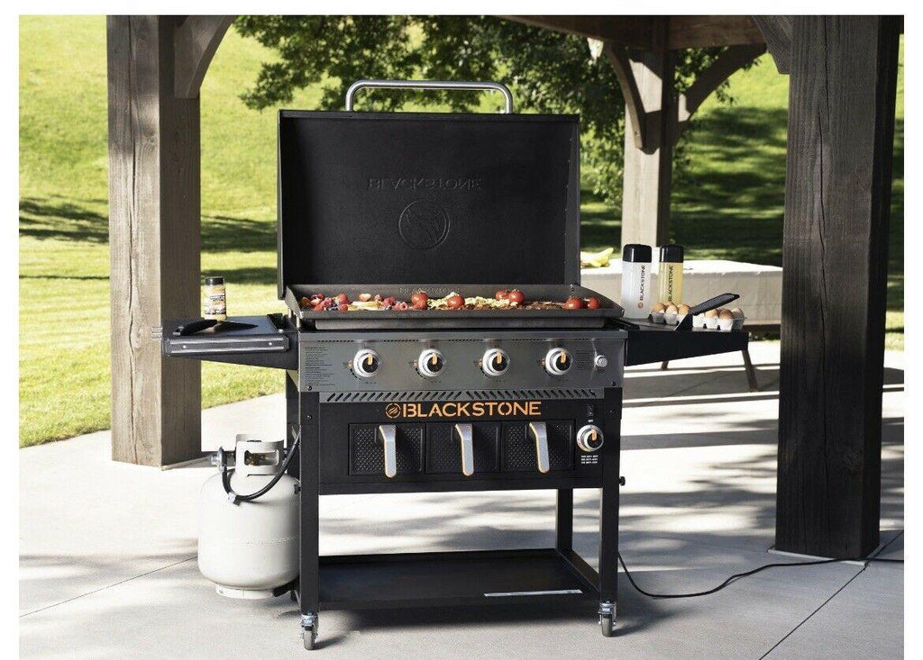4 Burner 36 inch Griddle with Air Fryer and Hood - Brand In Box!