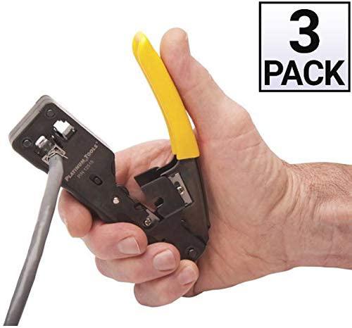 GOWOS (3 Pack) Platinum Tools Tele-Xg CAT6A/10Gig Crimp Tool