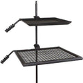 Adjustable & Durable Swivel Grill, CooGrate, & Griddle Plate, Home BBQ, Fun
