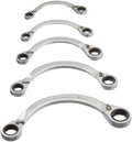 GEARWRENCH 5 Pc. 12 Pt. Reversible Half Moon Double Box Ratcheting Wrench Set, Metric - 9850