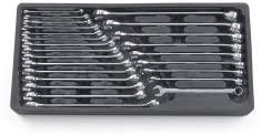24 Piece SAE/Metric Long Pattern Combination Non-Ratcheting Wrench Set Tools Equipment Hand Tools