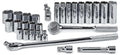 SK Professional Tools 4128-6 28-Piece 1/2 in. Drive 6-Point Standard/Deep Socket Set - Chrome Socket Set with Super Chrome Finish | Set of 28 Sockets Made in USA