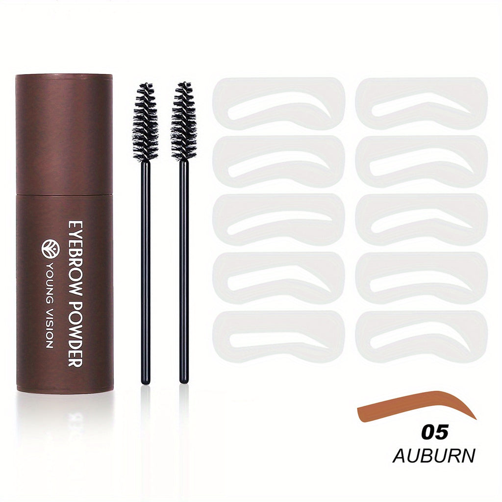 Eyebrow Stamp Stencils Kit, One Step Brows Powder Makeup