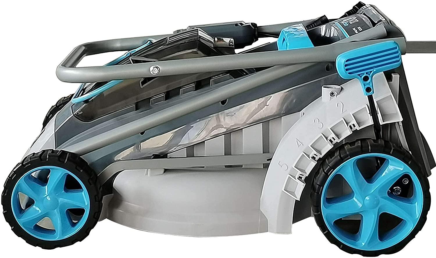 Cordless Lawn Mower, 18 Inch Lightweight Lawn Mower, 40V Lithium-ion Lawnmower w/Brushless Motor, 5 Cutting Heights Adjustable -Low Noise 2 in 1 Push Mower