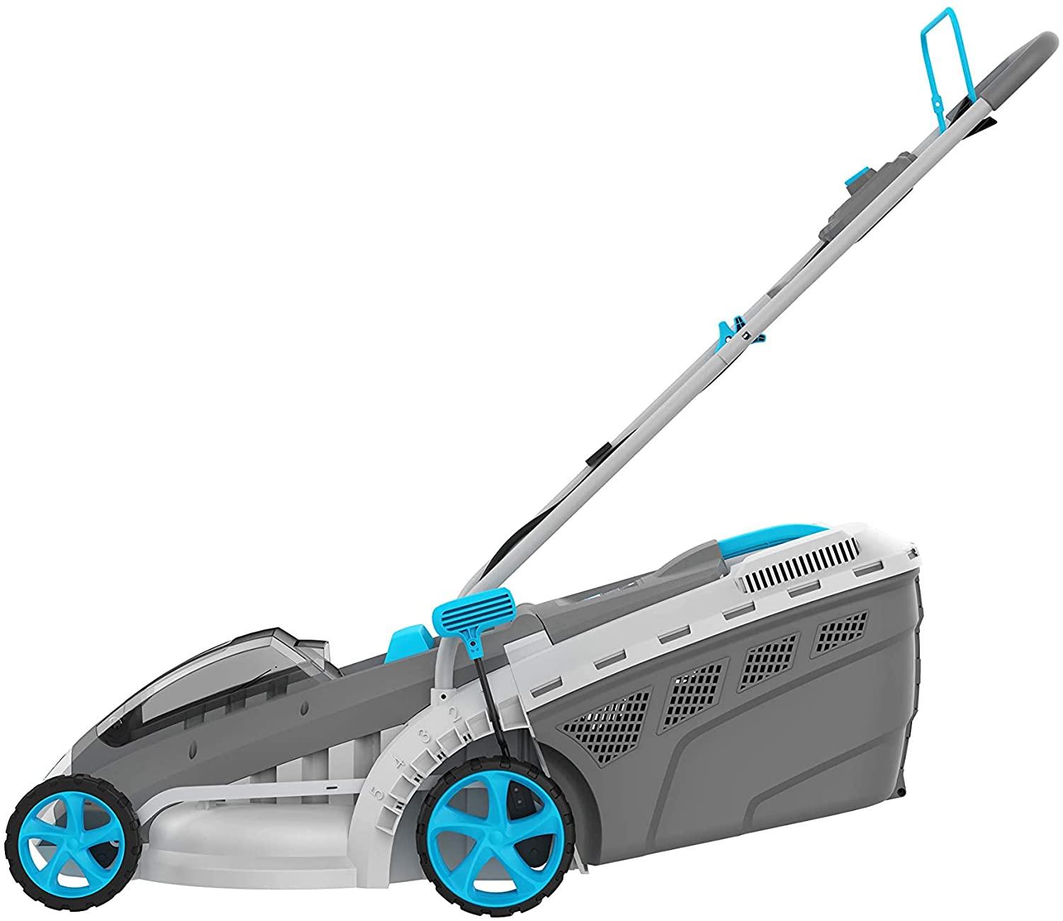 Cordless Lawn Mower, 18 Inch Lightweight Lawn Mower, 40V Lithium-ion Lawnmower w/Brushless Motor, 5 Cutting Heights Adjustable -Low Noise 2 in 1 Push Mower