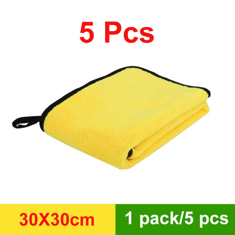 3/5/10 Pcs Extra Soft Car Wash Microfiber Towel Car Cleaning Drying Cloth Home Kitchen Rag Dishwashing Towel 30*30cm(11.8*11.8 Inch),Brighter Colors