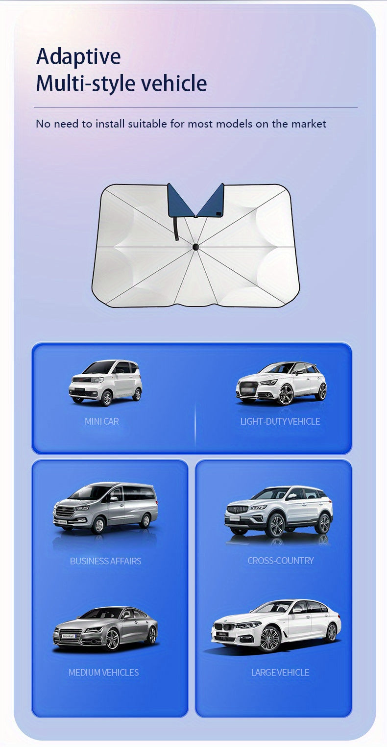 2023 Car Sun Umbrella: Innovative Telescopic Sun Visor for Heat Insulation &amp; Shade Protection!