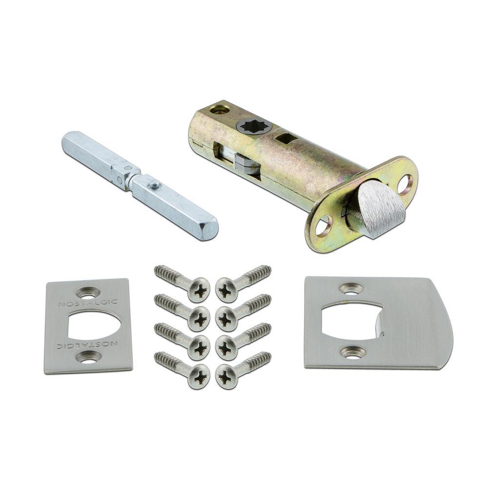 York Plate 2-3/8 in. Backset Satin Nickel PassaHall/Closet Waldorf Door Knob