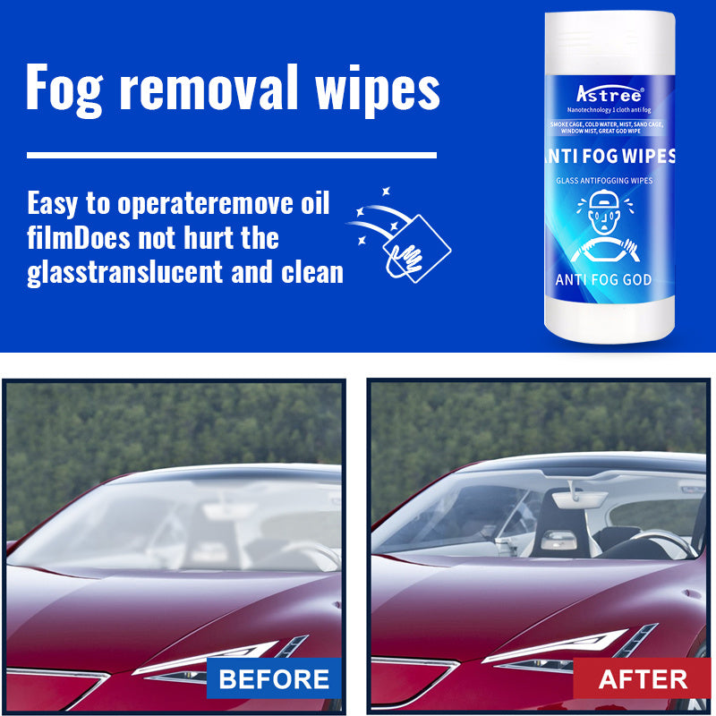 Crystal Clear Vision: Car Anti-fog Wipes For Windshield Defogging And Glass Cleaning